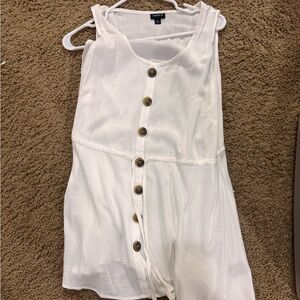 Torrid Ivory Sleeveless Button-Down Blouse